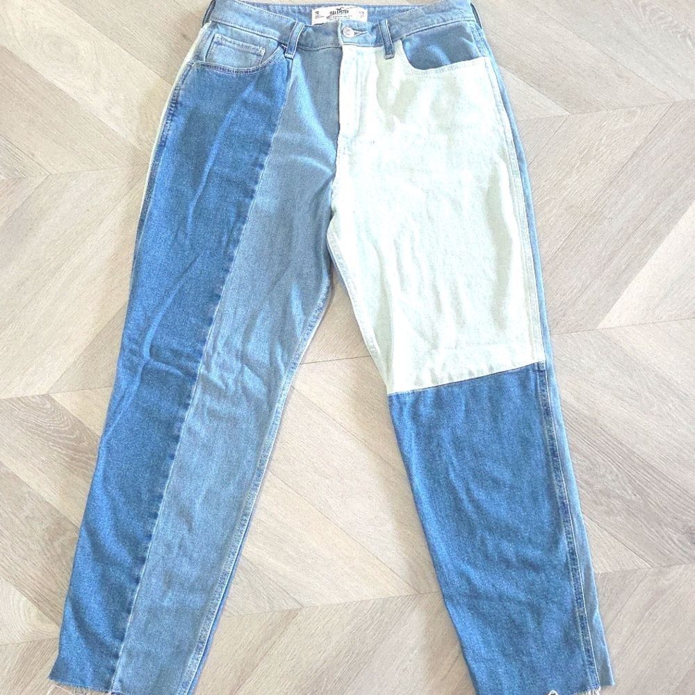 Hollister Patchwork Curvy High-Rise Mom Jean, SIZE 7R/28x27